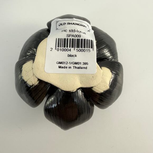 Lotus Flower Incense Holder 3" Black Made in Thailand Meditation Buddhism Altar - Picture 4 of 4